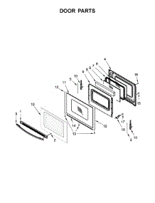 Door Parts parts for Whirlpool Range 4KWFE7685EW1 from AppliancePartsPros.com