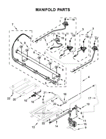 Manifold Parts parts for Whirlpool Range WFG525S0HB0 from AppliancePartsPros.com