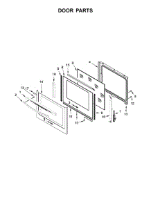 Door Parts parts for Whirlpool Range YWEE745H0FH1 from AppliancePartsPros.com