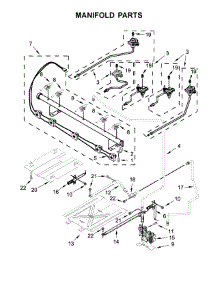 Manifold Parts parts for Whirlpool Range WFG525S0HW0 from AppliancePartsPros.com