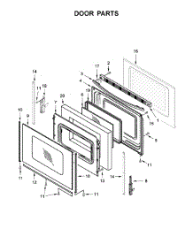 Door Parts parts for Whirlpool Range YWFE515S0ES1 from AppliancePartsPros.com