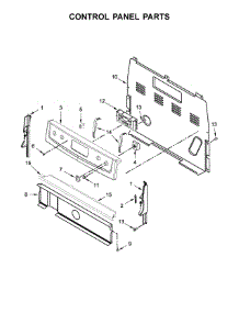 Control Panel Parts parts for Whirlpool Range WFE320M0ES1 from AppliancePartsPros.com