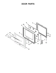 Door Parts parts for Whirlpool Range YWEE730H0DW1 from AppliancePartsPros.com