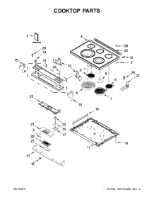 Cooktop Parts parts for Whirlpool Range YWEE730H0DS1 from AppliancePartsPros.com