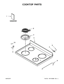Cooktop Parts parts for Whirlpool Range YWFC150M0EW1 from AppliancePartsPros.com