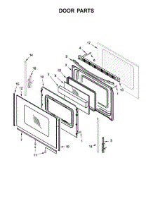 Door Parts parts for Whirlpool Range YWFC310S0EW1 from AppliancePartsPros.com