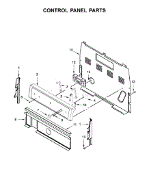 Control Panel Parts parts for Whirlpool Range YWFE510S0ES1 from AppliancePartsPros.com