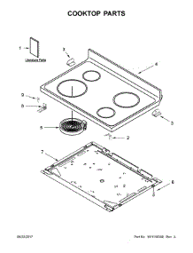 Cooktop Parts parts for Whirlpool Range YWFE515S0EB1 from AppliancePartsPros.com