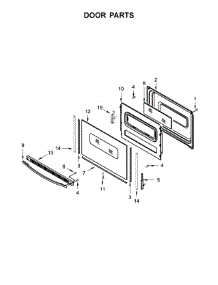 Door Parts parts for Whirlpool Range YWFC150M0EB1 from AppliancePartsPros.com