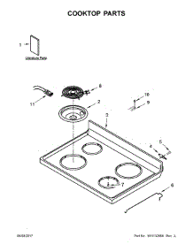 Cooktop Parts parts for Whirlpool Range WFC310S0ES1 from AppliancePartsPros.com