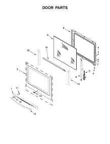 Door Parts parts for Whirlpool Range WFE770H0FZ1 from AppliancePartsPros.com