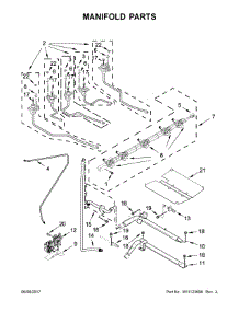 Manifold Parts parts for Whirlpool Range WEG750H0HZ0 from AppliancePartsPros.com