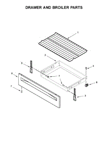 Drawer And Broiler Parts parts for Whirlpool Range WFE520S0FS1 from AppliancePartsPros.com