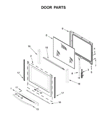 Door Parts parts for Whirlpool Range WFE745H0FE1 from AppliancePartsPros.com