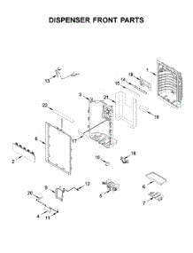 Dispenser Front Parts parts for Whirlpool Refrigerator WRF954CIHZ01 from AppliancePartsPros.com