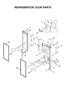 Refrigerator Door Parts parts for Whirlpool Refrigerator WRF954CIHZ01 from AppliancePartsPros.com