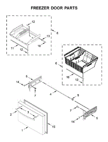 Freezer Door Parts parts for Whirlpool Refrigerator WRF954CIHZ01 from AppliancePartsPros.com