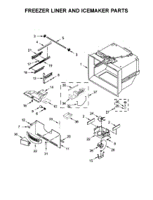Freezer Liner And Icemaker Parts parts for Whirlpool Refrigerator WRB322DMHV00 from AppliancePartsPros.com
