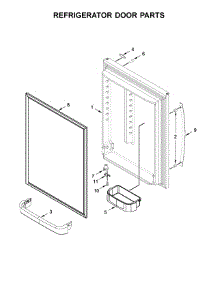 Refrigerator Door Parts parts for Whirlpool Refrigerator WRB322DMHV00 from AppliancePartsPros.com