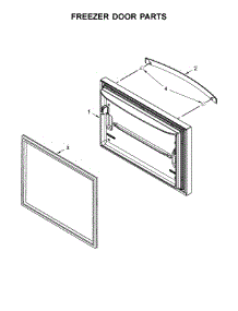 Freezer Door Parts parts for Whirlpool Refrigerator WRB322DMHV00 from AppliancePartsPros.com