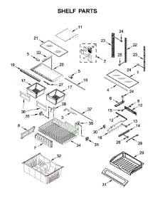 Shelf Parts parts for Whirlpool Refrigerator WRF535SMHZ01 from AppliancePartsPros.com