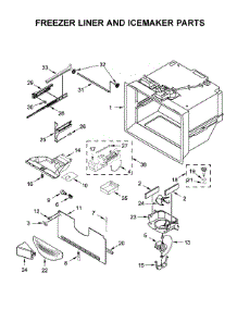 Freezer Liner And Icemaker Parts parts for Whirlpool Refrigerator WRF535SMHZ01 from AppliancePartsPros.com