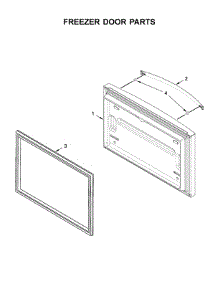 Freezer Door Parts parts for Whirlpool Refrigerator WRF535SMHZ01 from AppliancePartsPros.com