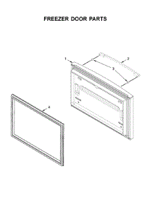 Freezer Door Parts parts for Whirlpool Refrigerator WRFA35SWHZ01 from AppliancePartsPros.com