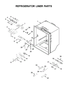 Refrigerator Liner Parts parts for Whirlpool Refrigerator WRFA35SWHZ01 from AppliancePartsPros.com