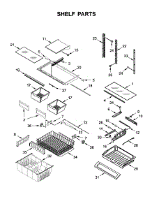 Shelf Parts parts for Whirlpool Refrigerator WRFA35SWHZ01 from AppliancePartsPros.com
