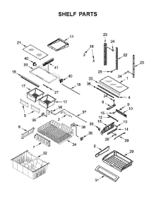 Shelf Parts parts for Whirlpool Refrigerator WRFA32SMHZ01 from AppliancePartsPros.com