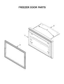 Freezer Door Parts parts for Whirlpool Refrigerator WRFA32SMHZ01 from AppliancePartsPros.com