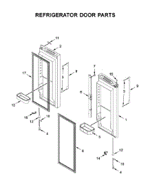 Refrigerator Door Parts parts for Whirlpool Refrigerator WRFA32SMHZ01 from AppliancePartsPros.com