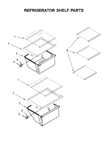 Refrigerator Shelf Parts parts for Whirlpool Refrigerator WRS312SNHW01 from AppliancePartsPros.com