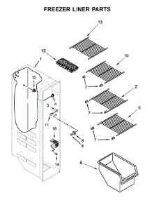 Freezer Liner Parts parts for Whirlpool Refrigerator WRS312SNHM01 from AppliancePartsPros.com