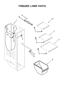 Freezer Liner Parts parts for Whirlpool Refrigerator WRS321SDHW01 from AppliancePartsPros.com