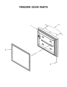 Freezer Door Parts parts for Whirlpool Refrigerator WRF560SEHZ00 from AppliancePartsPros.com
