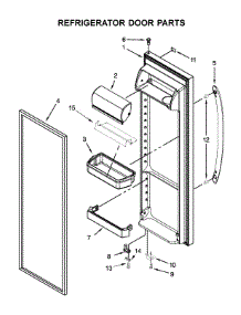 Refrigerator Door Parts parts for Whirlpool Refrigerator WRS321SDHZ01 from AppliancePartsPros.com
