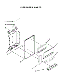 Dispenser Parts parts for Whirlpool Refrigerator WRF560SEHB00 from AppliancePartsPros.com