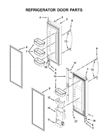 Refrigerator Door Parts parts for Whirlpool Refrigerator WRF560SEHW00 from AppliancePartsPros.com