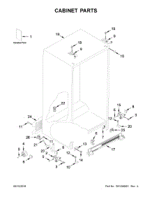Cabinet Parts parts for Whirlpool Refrigerator WRSA15SNHZ01 from AppliancePartsPros.com