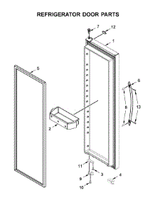 Refrigerator Door Parts parts for Whirlpool Refrigerator WRSA88FIHZ00 from AppliancePartsPros.com
