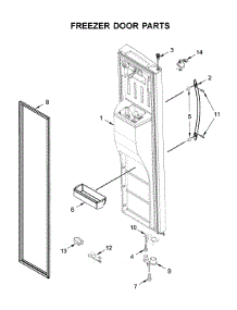 Freezer Door Parts parts for Whirlpool Refrigerator WRSA88FIHN00 from AppliancePartsPros.com