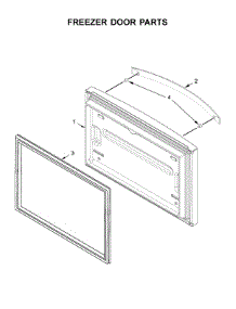 Freezer Door Parts parts for Whirlpool Refrigerator WRF532SMHZ01 from AppliancePartsPros.com