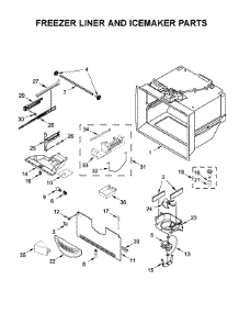 Freezer Liner And Icemaker Parts parts for Whirlpool Refrigerator WRF532SMHZ01 from AppliancePartsPros.com