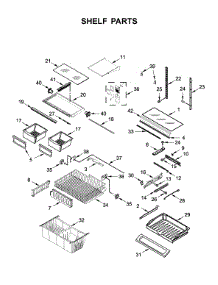 Shelf Parts parts for Whirlpool Refrigerator WRF532SMHZ01 from AppliancePartsPros.com