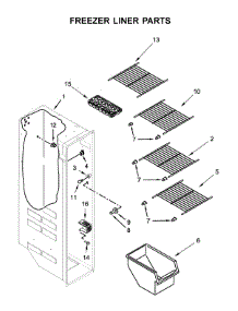 Freezer Liner Parts parts for Whirlpool Refrigerator WRS315SNHB01 from AppliancePartsPros.com