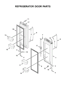 Refrigerator Door Parts parts for Whirlpool Refrigerator WRF532SNHZ01 from AppliancePartsPros.com