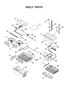 Shelf Parts parts for Whirlpool Refrigerator WRF532SNHZ01 from AppliancePartsPros.com