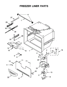 Freezer Liner Parts parts for Whirlpool Refrigerator WRF532SNHZ01 from AppliancePartsPros.com